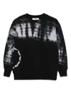 Msgm Tie-dye Sweatshirt In Black