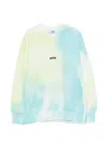 Msgm Tie-dye Sweatshirt In Blue