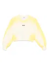Msgm Tie-dye Sweatshirt In Yellow