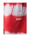 Msgm Tie-dye Track Shorts In Red