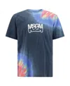 Msgm Tie Dye Cotton Jersey T-shirt In Blue