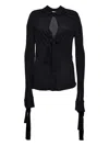 Msgm Viscose Shirt With Teardrop Neckline
