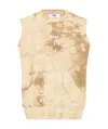 Msgm Tie-dye Kangaroo-pocket Sweatshirt In Neutral