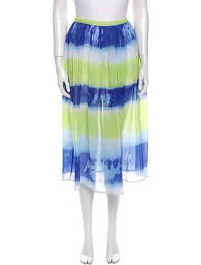 Pre-owned Msgm Tie-dye Print Midi Length Skirt In Multi