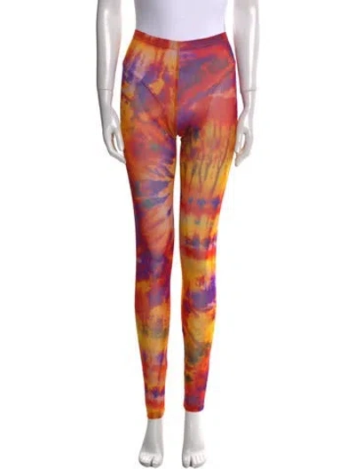Pre-owned Msgm Tie-dye Print Skinny Leg Pants In Multi