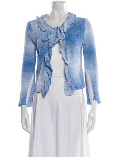 Pre-owned Msgm Tie-dye Print Sweater In Blue