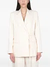 Msgm Wallet Design Ivory Jacket In Neutral