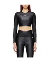 Msgm Black Micro Logo Sport Top In Black