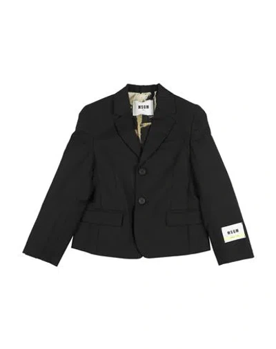 Msgm Babies'  Toddler Boy Blazer Black Size 6 Polyester, Viscose, Elastane