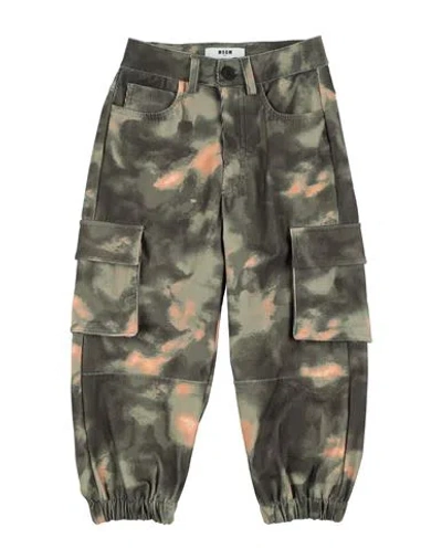 Msgm Babies'  Toddler Boy Pants Military Green Size 6 Polyester