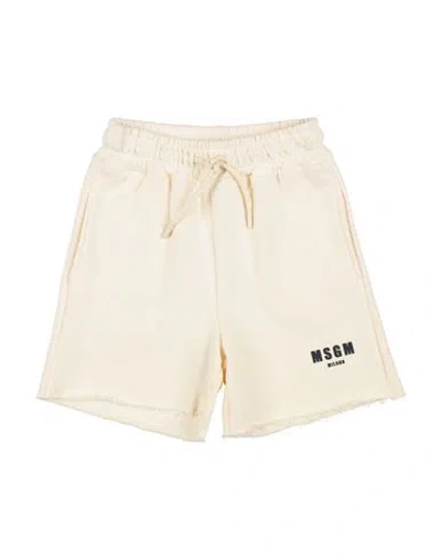 Msgm Babies'  Toddler Boy Shorts & Bermuda Shorts Cream Size 4 Cotton In White
