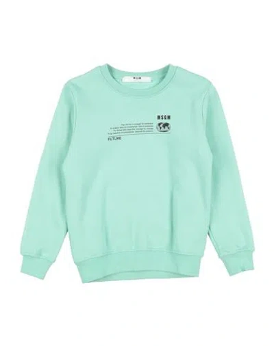 Msgm Babies'  Toddler Boy Sweatshirt Light Green Size 6 Cotton