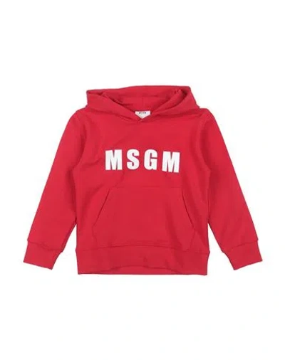 Msgm Babies'  Toddler Boy Sweatshirt Red Size 6 Cotton