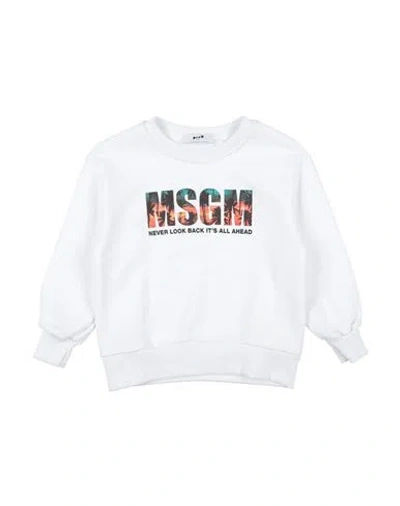 Msgm Babies'  Toddler Boy Sweatshirt White Size 6 Cotton
