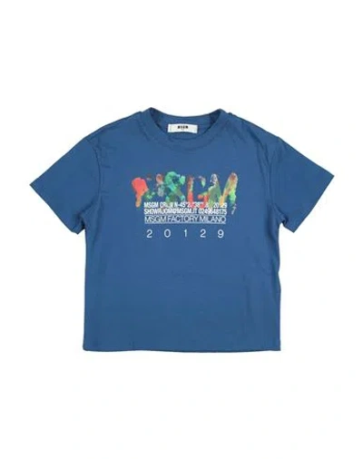 Msgm Babies'  Toddler Boy T-shirt Blue Size 6 Cotton