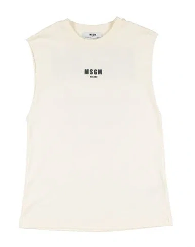 Msgm Babies'  Toddler Boy T-shirt Cream Size 6 Cotton In White