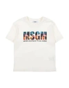 Msgm Toddler Boy T-shirt Cream Size 6 Cotton In White