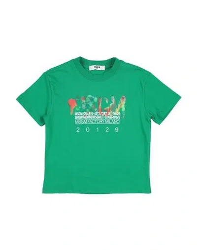 Msgm Babies'  Toddler Boy T-shirt Emerald Green Size 6 Cotton