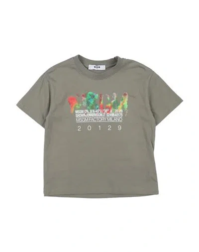 Msgm Babies'  Toddler Boy T-shirt Grey Size 6 Cotton In White
