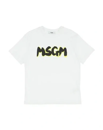 Msgm Babies'  Toddler Boy T-shirt White Size 6 Cotton