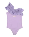 Msgm Babies'  Toddler Girl Bodysuit Lilac Size 4 Cotton, Elastane In Purple