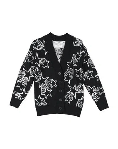 Msgm Babies'  Toddler Girl Cardigan Black Size 6 Acrylic, Wool