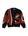Msgm Toddler Girl Cardigan Black Size 6 Acrylic, Wool In Brown