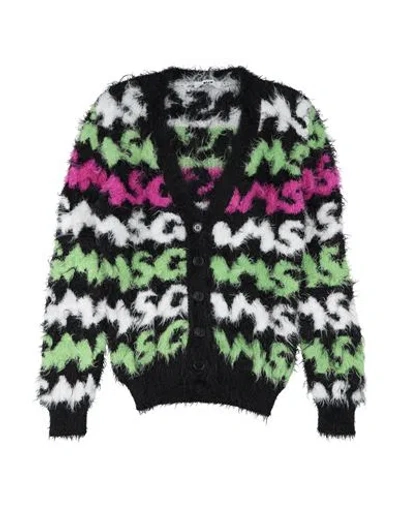 Msgm Babies'  Toddler Girl Cardigan Black Size 6 Polyamide In Multi