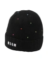 Msgm Toddler Girl Hat Black Size 4 Acrylic, Wool In Black