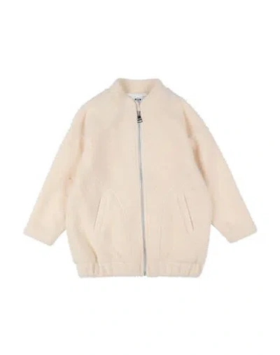 Msgm Babies'  Toddler Girl Jacket Cream Size 4 Polyester, Polyamide In Neutral
