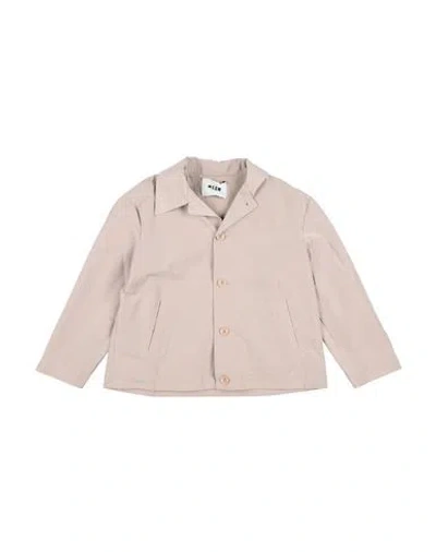 Msgm Babies'  Toddler Girl Jacket Taupe Size 6 Polyester, Cotton In Gray
