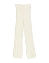 Msgm Toddler Girl Pants Ivory Size 4 Wool, Polyacrylic In Neutral