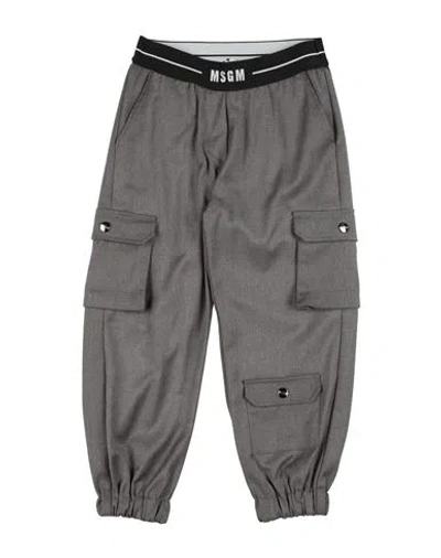 Msgm Kids'  Toddler Girl Pants Lead Size 4 Polyester, Viscose, Elastane In Gray