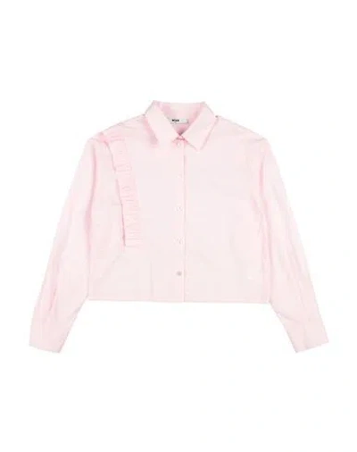 Msgm Babies'  Toddler Girl Shirt Pink Size 6 Cotton, Elastane