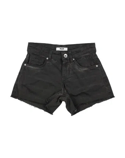 Msgm Toddler Girl Shorts & Bermuda Shorts Black Size 6 Cotton, Elastane In Black