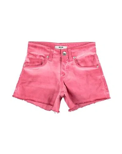 Msgm Babies'  Toddler Girl Shorts & Bermuda Shorts Magenta Size 6 Cotton, Elastane