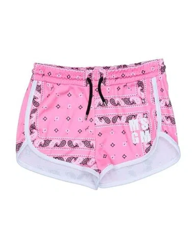 Msgm Babies'  Toddler Girl Shorts & Bermuda Shorts Pink Size 4 Polyester