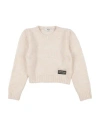 Msgm Toddler Girl Sweater Beige Size 6 Polyacrylic, Polyamide, Wool, Viscose In Neutral