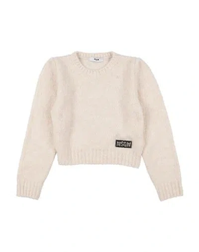 Msgm Babies'  Toddler Girl Sweater Beige Size 6 Polyacrylic, Polyamide, Wool, Viscose In Neutral