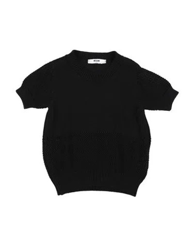 Msgm Babies'  Toddler Girl Sweater Black Size 6 Cotton