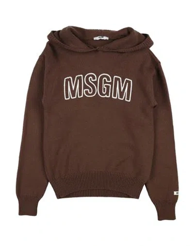Msgm Babies'  Toddler Girl Sweater Brown Size 6 Virgin Wool, Acrylic