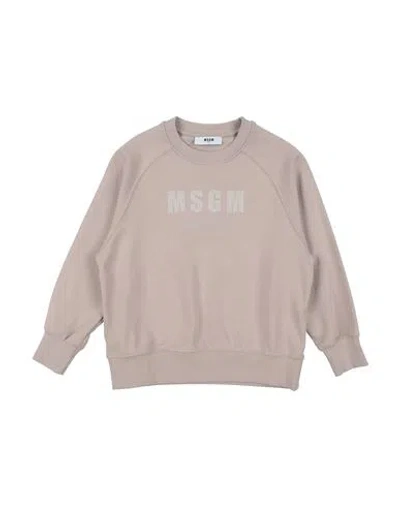 Msgm Babies'  Toddler Girl Sweatshirt Beige Size 6 Cotton In Brown
