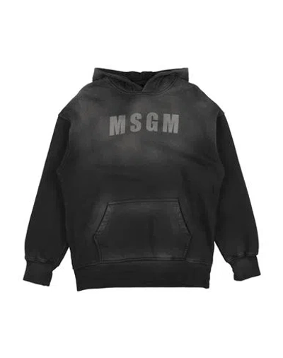 Msgm Babies'  Toddler Girl Sweatshirt Charcoal Size 6 Cotton In Black
