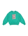 Msgm Toddler Girl Sweatshirt Emerald Green Size 6 Cotton In Green