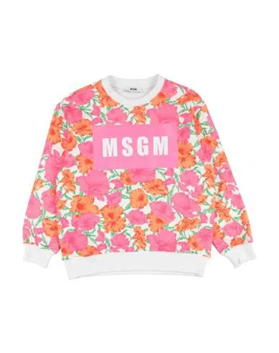 Msgm Babies'  Toddler Girl Sweatshirt Fuchsia Size 6 Cotton In Pink