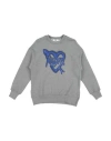 Msgm Toddler Girl Sweatshirt Grey Size 6 Cotton In Gray