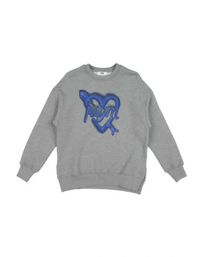 Msgm Babies'  Toddler Girl Sweatshirt Grey Size 6 Cotton In Gray