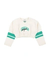 Msgm Toddler Girl Sweatshirt Ivory Size 6 Cotton In White