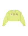 Msgm Toddler Girl Sweatshirt Lime Green Size 4 Cotton In Green