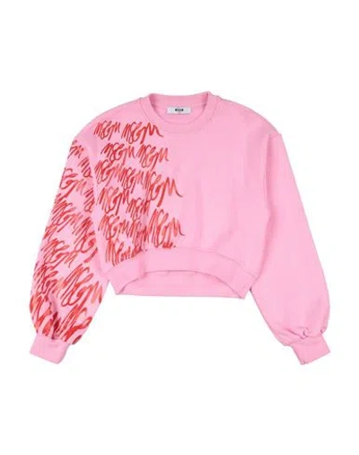 Msgm Babies'  Toddler Girl Sweatshirt Pink Size 4 Cotton